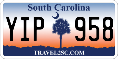 SC license plate YIP958