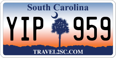 SC license plate YIP959