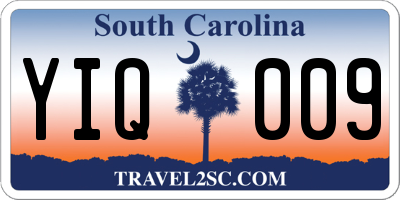 SC license plate YIQ009