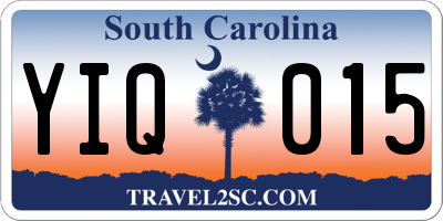 SC license plate YIQ015
