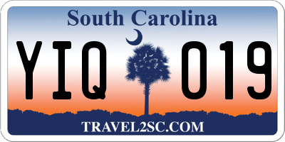 SC license plate YIQ019