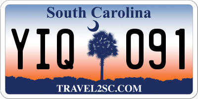 SC license plate YIQ091