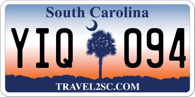 SC license plate YIQ094