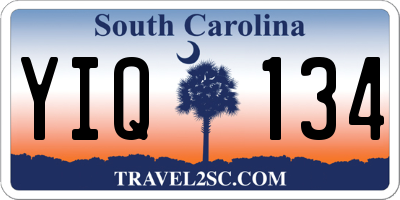 SC license plate YIQ134