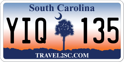 SC license plate YIQ135