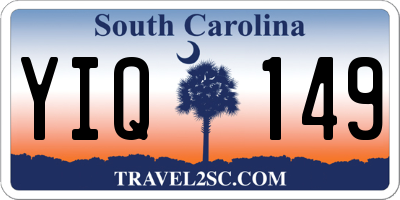 SC license plate YIQ149