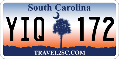 SC license plate YIQ172