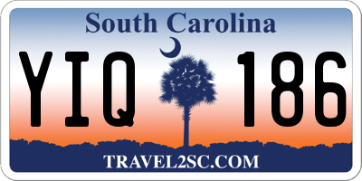 SC license plate YIQ186