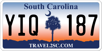 SC license plate YIQ187