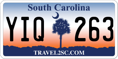 SC license plate YIQ263