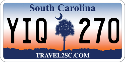 SC license plate YIQ270