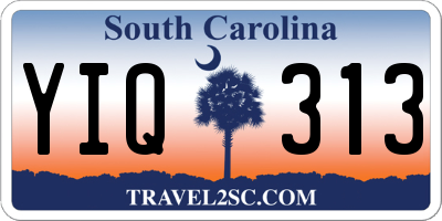 SC license plate YIQ313