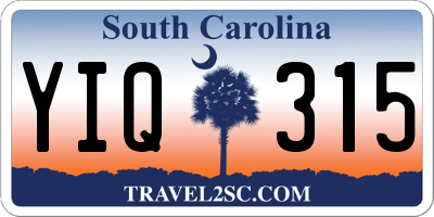 SC license plate YIQ315