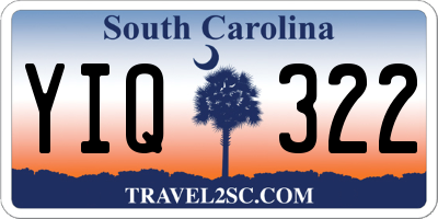 SC license plate YIQ322