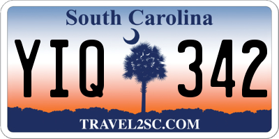SC license plate YIQ342