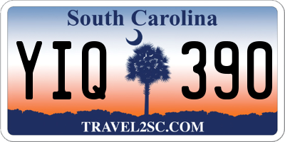 SC license plate YIQ390