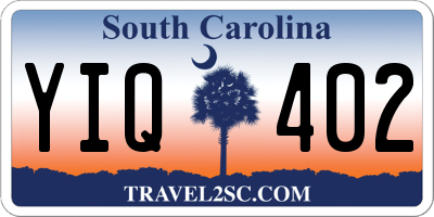 SC license plate YIQ402
