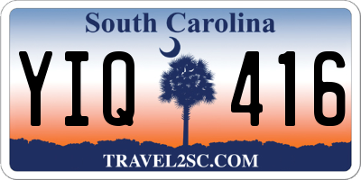 SC license plate YIQ416