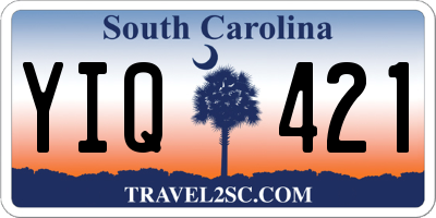 SC license plate YIQ421