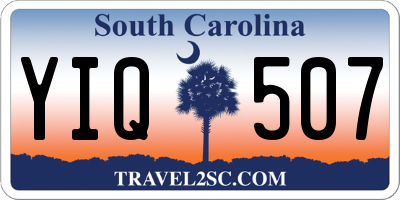 SC license plate YIQ507