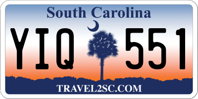 SC license plate YIQ551