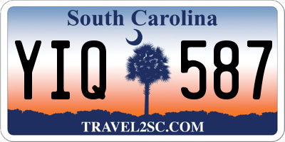 SC license plate YIQ587