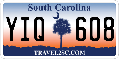 SC license plate YIQ608