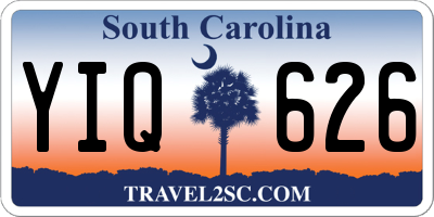 SC license plate YIQ626
