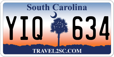 SC license plate YIQ634