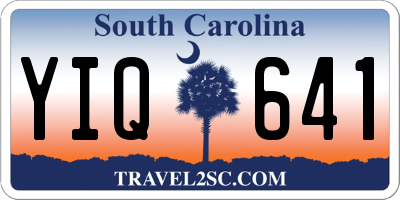 SC license plate YIQ641