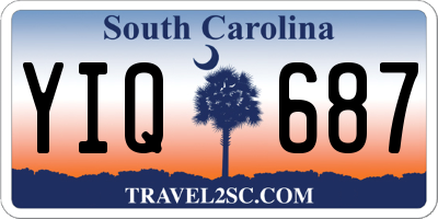 SC license plate YIQ687