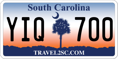 SC license plate YIQ700