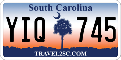 SC license plate YIQ745