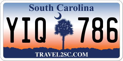 SC license plate YIQ786