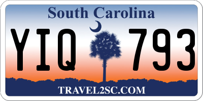 SC license plate YIQ793