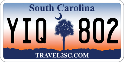 SC license plate YIQ802
