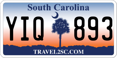 SC license plate YIQ893