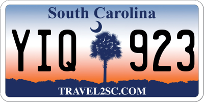 SC license plate YIQ923