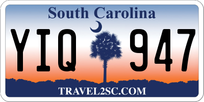 SC license plate YIQ947