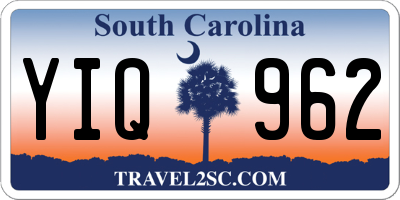 SC license plate YIQ962