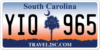 SC license plate YIQ965