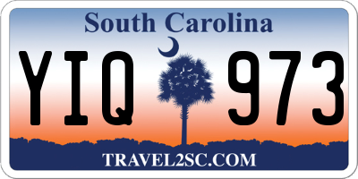 SC license plate YIQ973