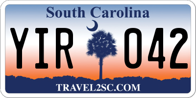 SC license plate YIR042