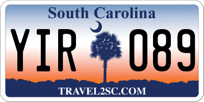 SC license plate YIR089