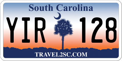 SC license plate YIR128