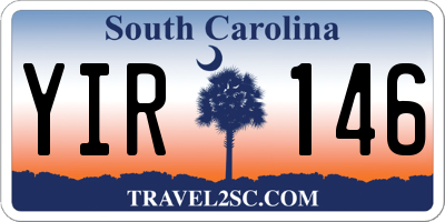 SC license plate YIR146