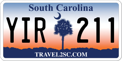 SC license plate YIR211