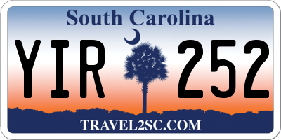 SC license plate YIR252