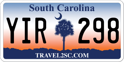 SC license plate YIR298
