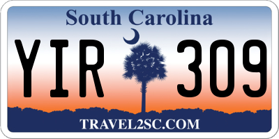 SC license plate YIR309